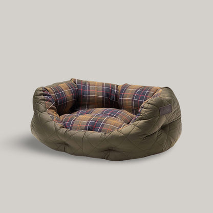 BARBOUR QUILTED DOG BED - OLIVE
