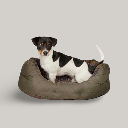 BARBOUR QUILTED DOG BED - OLIVE