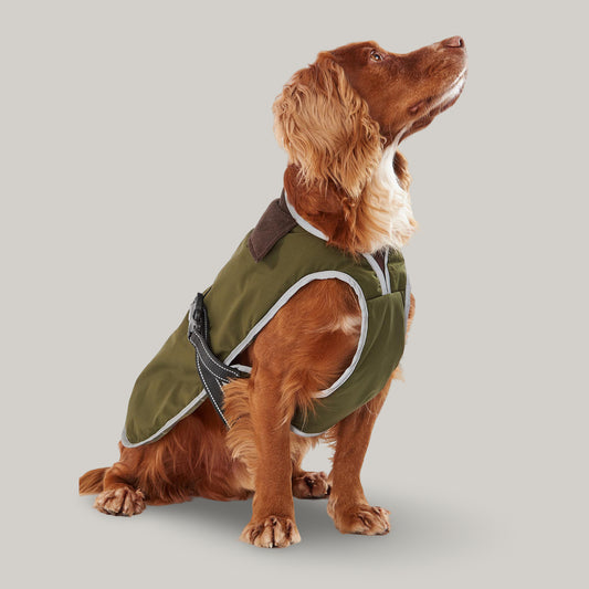BARBOUR MONMOUTH WATERPROOF DOG COAT - OLIVE