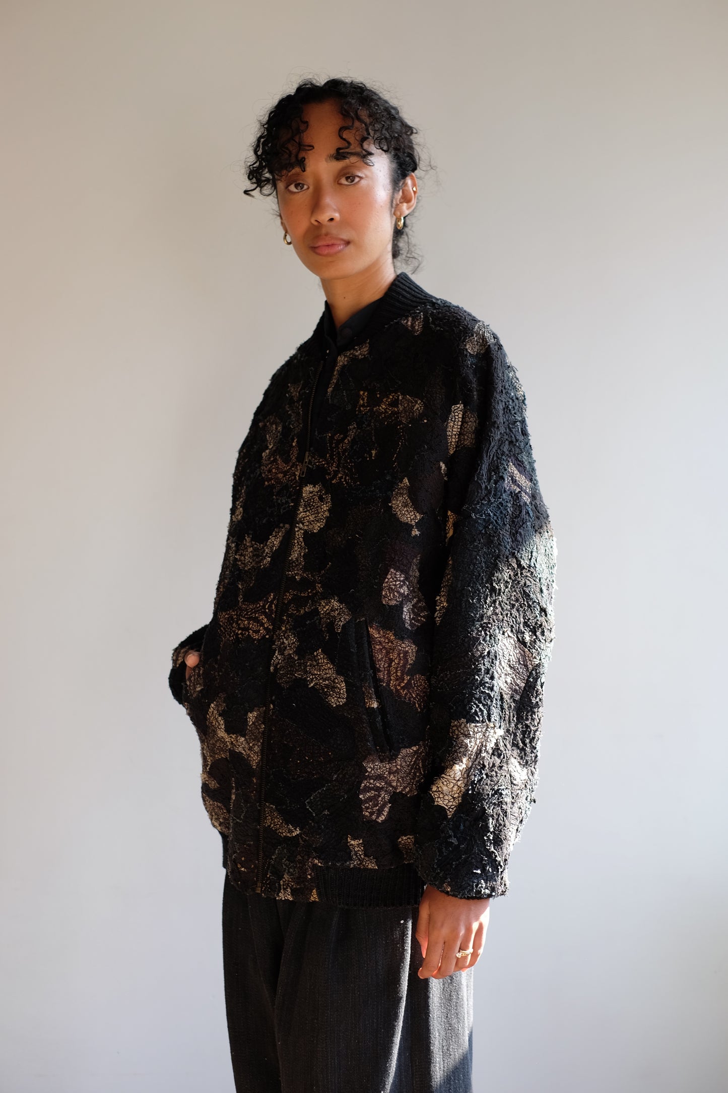 11.11 UNISEX PATCHWORK JACKET - CHARCOAL/MULTI