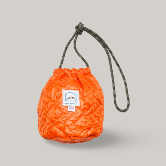 EPPERSON MOUNTAINEERING STRING POUCH - PARACHUTE NYLON QUILT - ORANGE