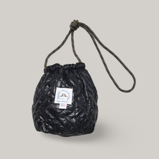 EPPERSON MOUNTAINEERING STRING POUCH - PARACHUTE NYLON QUILT - BLACK