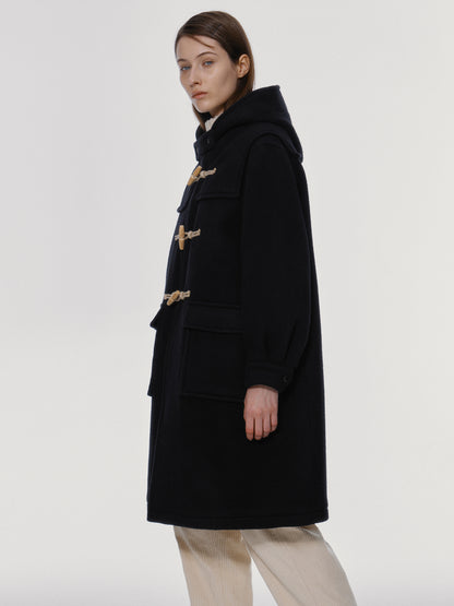 NOTHING WRITTEN CLASSIC DUFFLE  COAT - NAVY