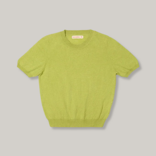 &DAUGHTER EMER CASHMERE T-SHIRT - LIME