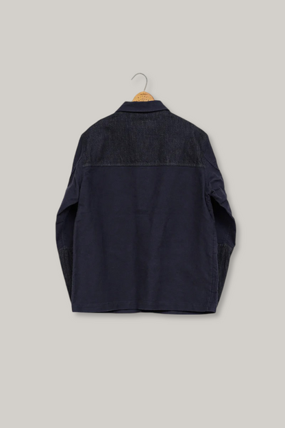 NIGEL CABOURN OW01-1 ENGINEER MOLESKIN JACKET - DARK NAVY