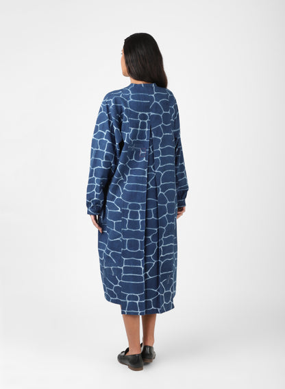 KARDO WOMEN'S EVA SHIBORI DRESS - INDIGO