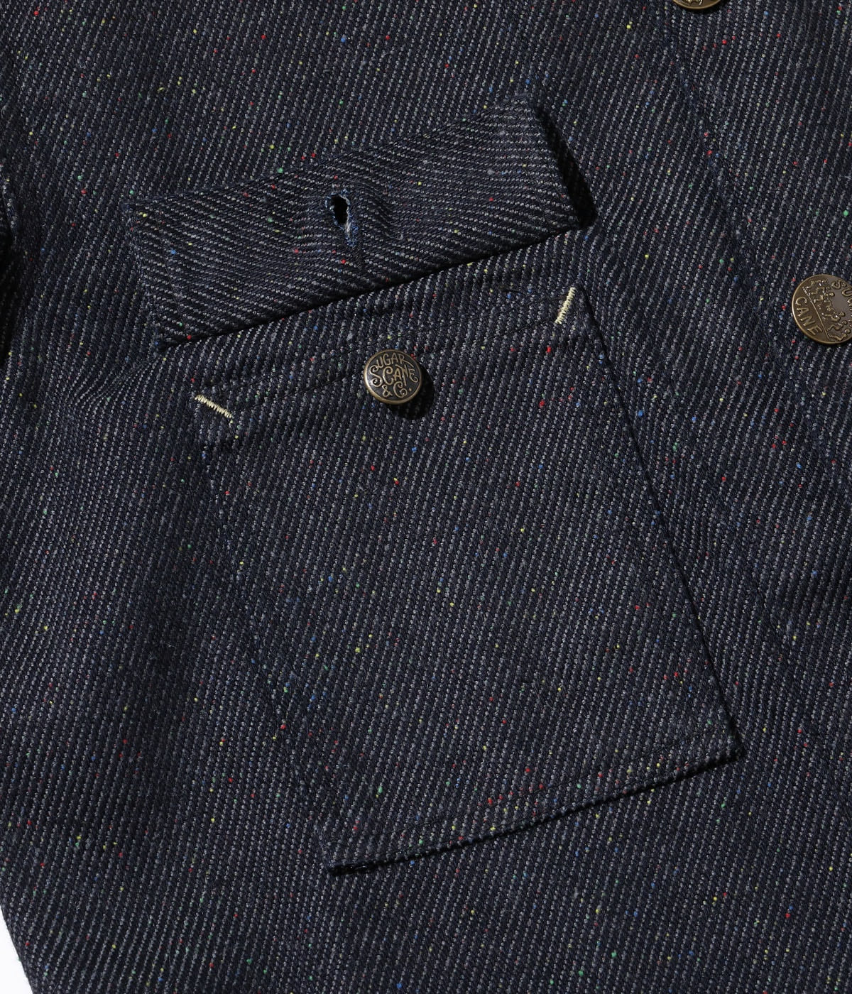 SUGAR CANE 'FICTION ROMANCE' 13.7oz. INDIGO NEP DENIM WORK COAT