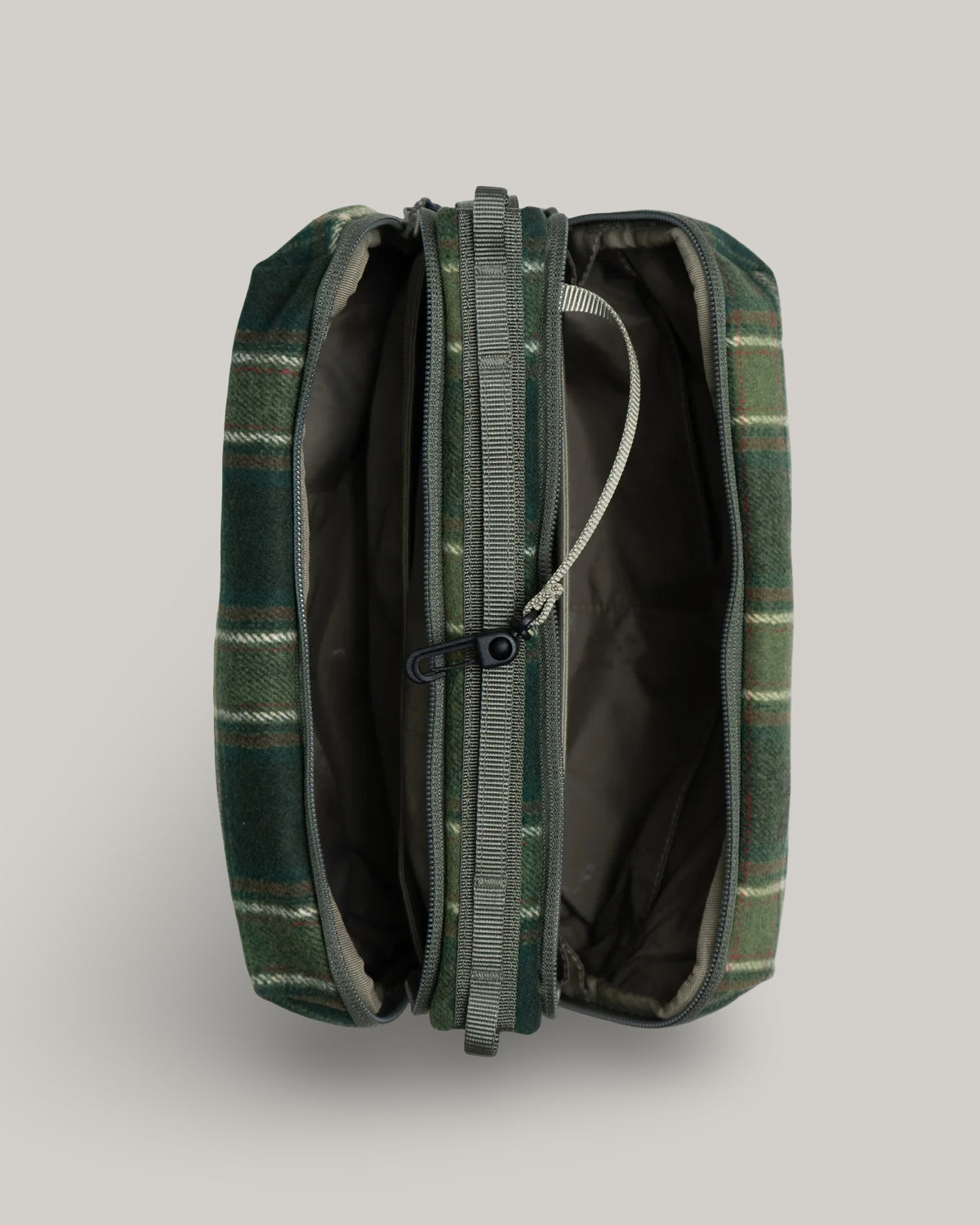 TOPOLOGIE BOTTLE SACOCHE LARGE GREEN CHECK WOOL