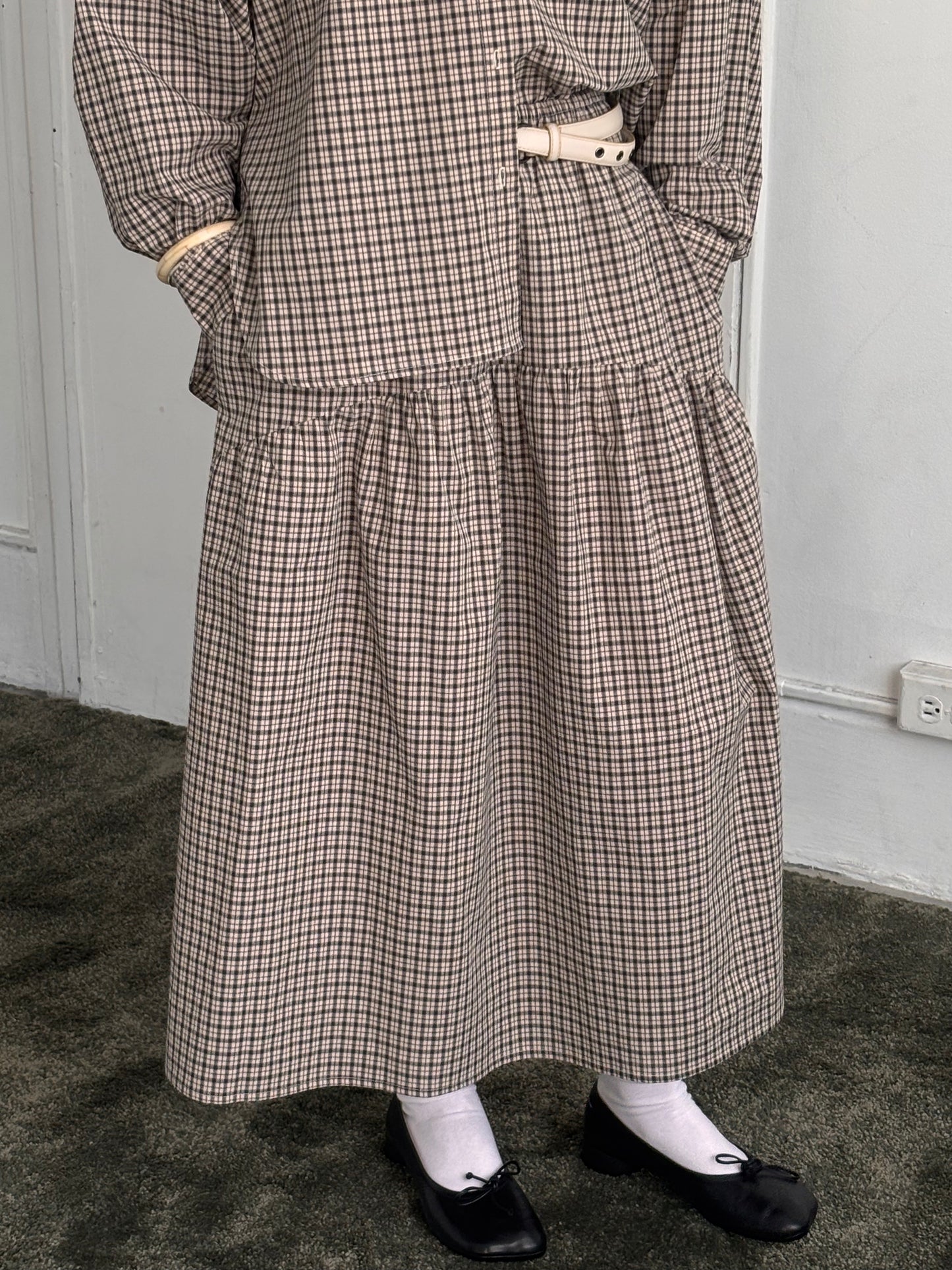 A BRONZE AGE FIELD SKIRT - SANDY PLAID