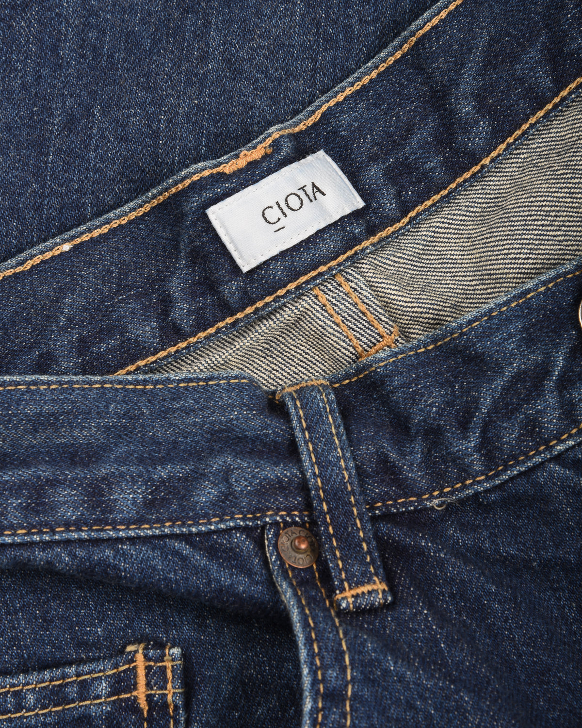 CIOTA WIDE BAGGY 5 POCKET PANTS - DEEP BLUE