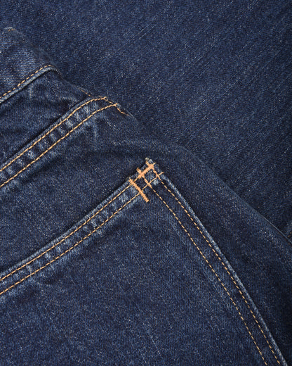 CIOTA WIDE BAGGY 5 POCKET PANTS - DEEP BLUE