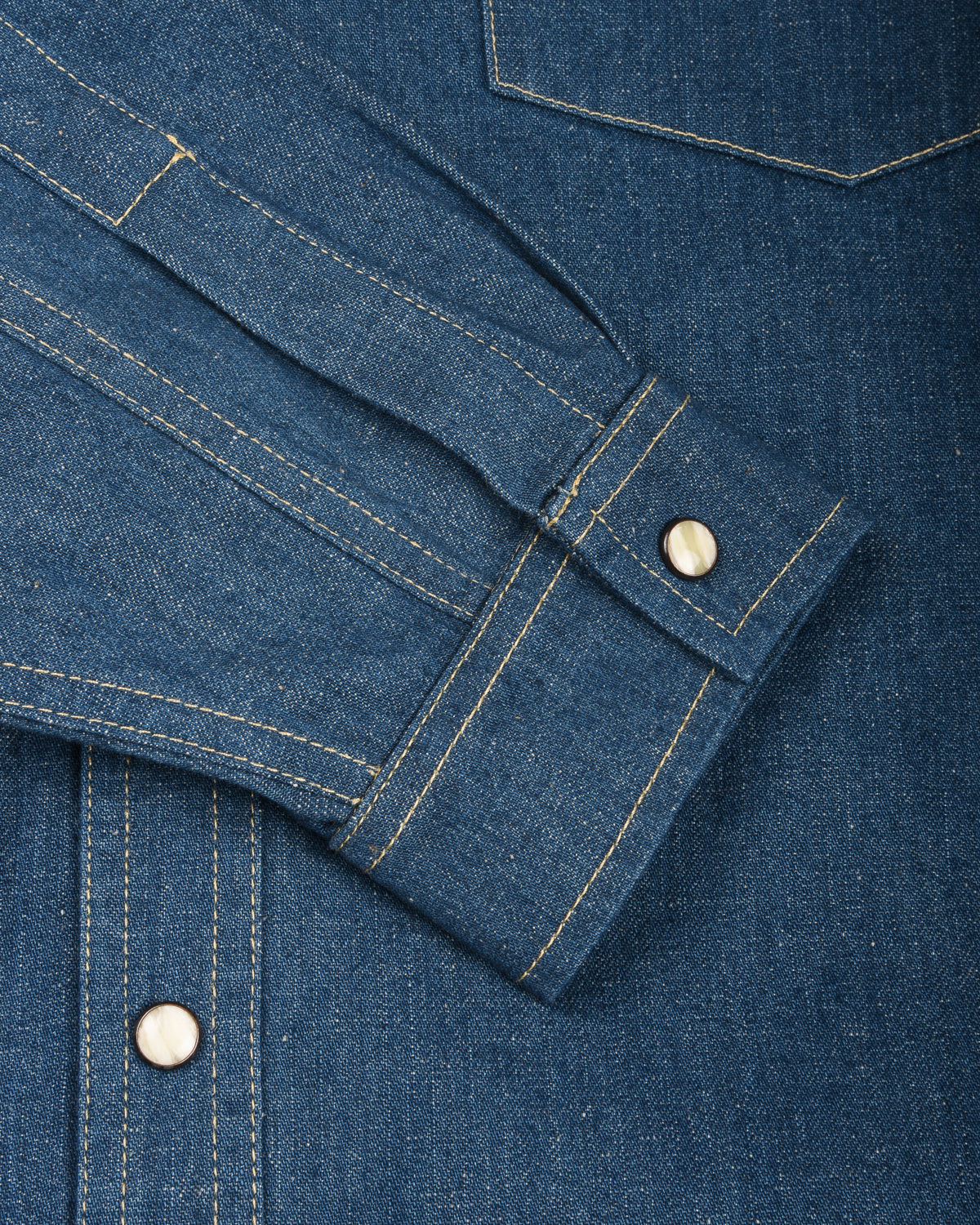 GRÅBRODERN TJAUKLE DENIM SHIRT - EMERALD INDIGO