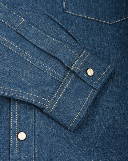 GRÅBRODERN TJAUKLE DENIM SHIRT - EMERALD INDIGO