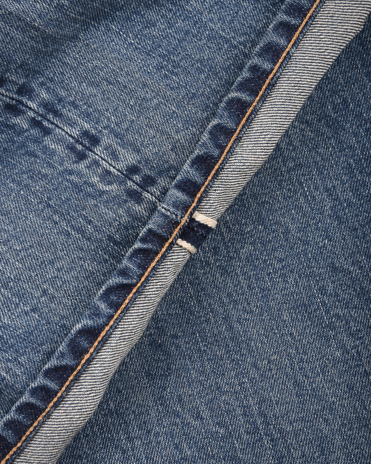 CIOTA WIDE BAGGY 5 POCKET PANTS - MEDIUM BLUE