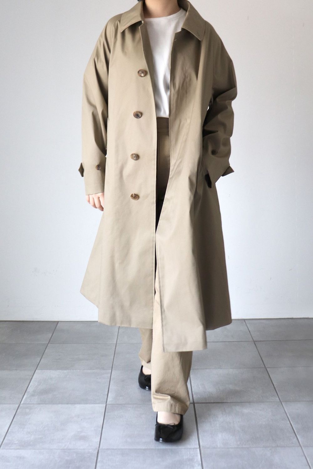 LENO BAL COLLAR COAT - BEIGE – Pickings and Parry