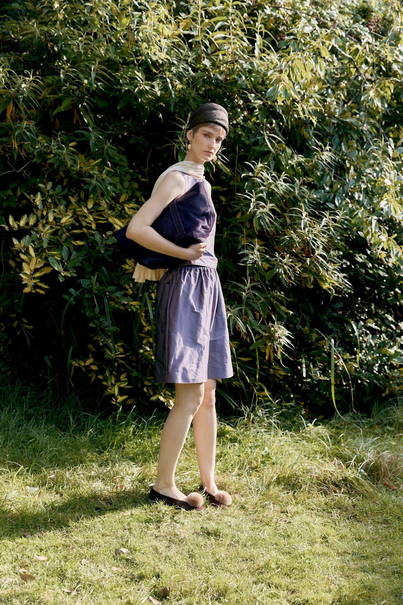 CAWLEY HAIR ON HIDE MINI TOTE BAG - VIOLET