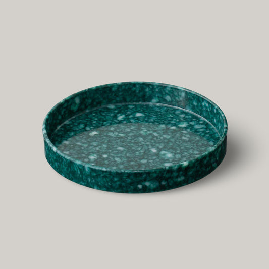 HIGHTIDE MELAMINE CIRCLE DESK TRAY - DARK GREEN