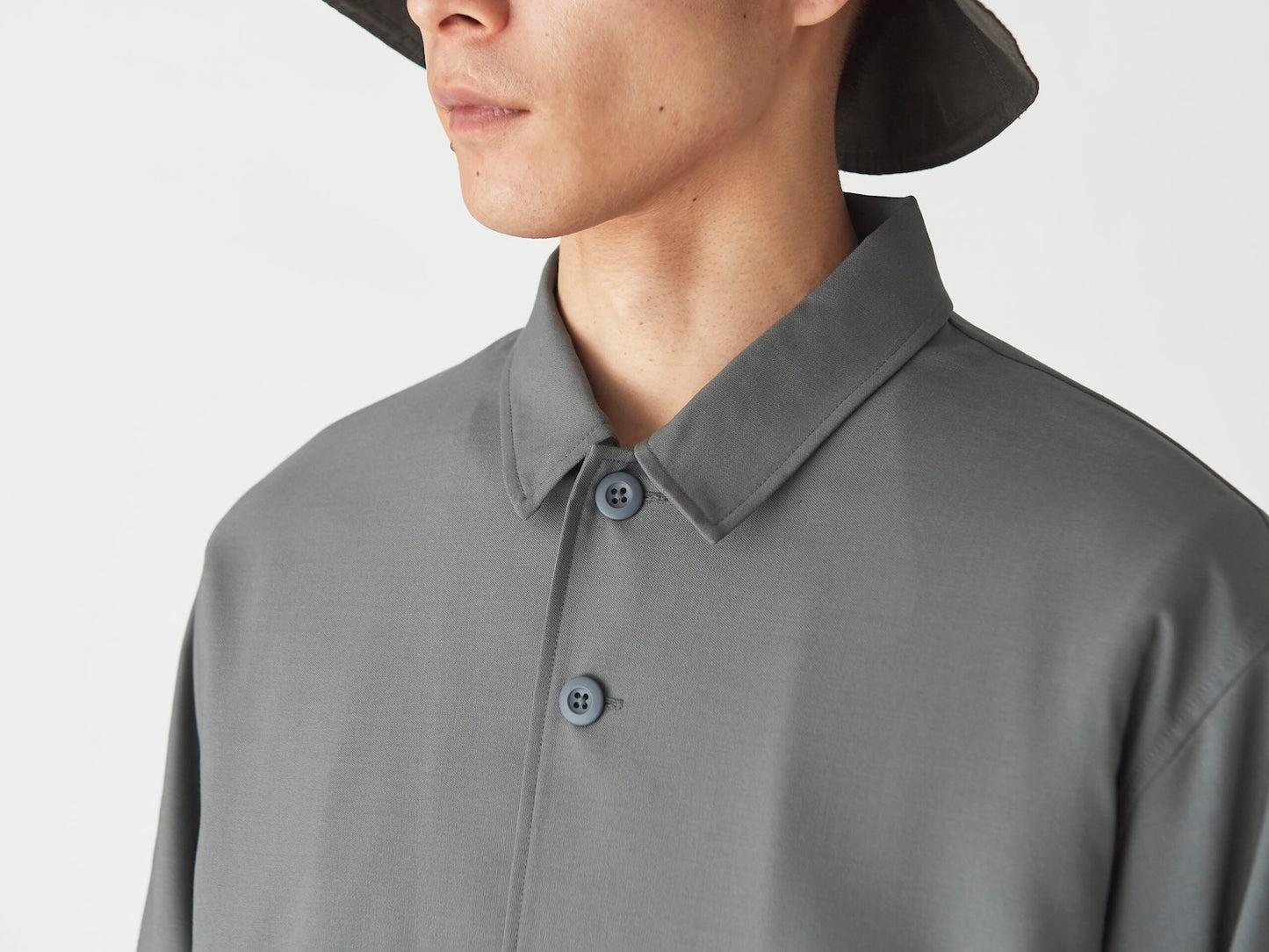 SNOW PEAK HYBRID WOOL SHIRT - BLACK