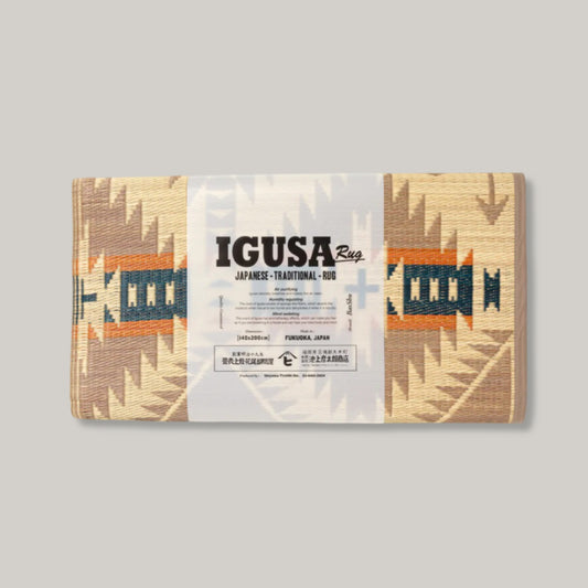 BASSHU IGUSA WOVEN RUG -  ORANGE