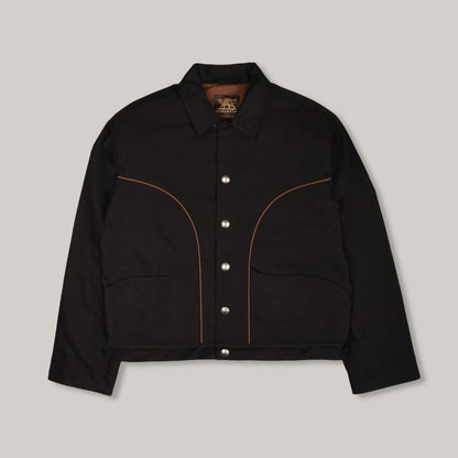 INDIGOFERA SLIDER JACKET - GIZA COTTON MOLESKIN - BLACK