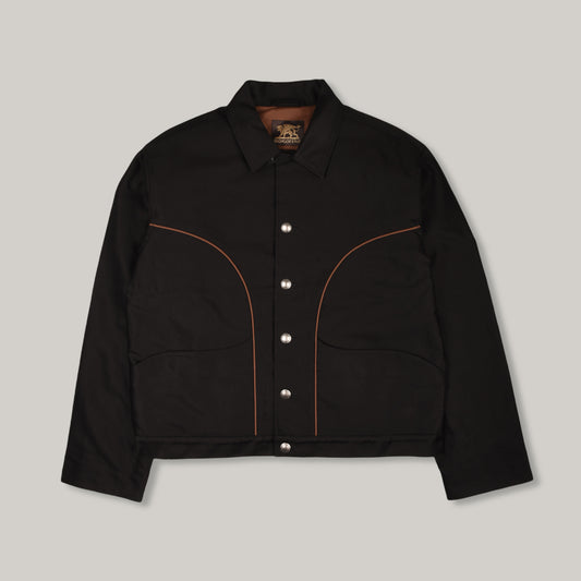 INDIGOFERA SLIDER JACKET - GIZA COTTON MOLESKIN - BLACK