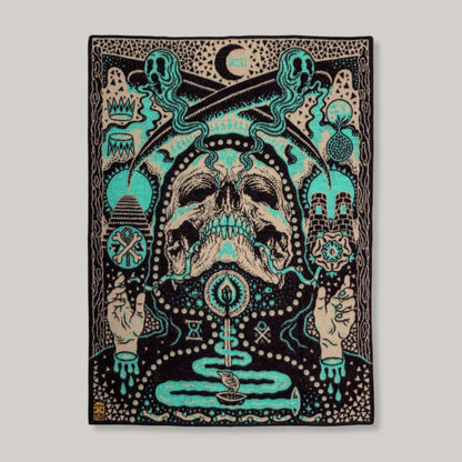 INDIGOFERA x BJÖRN ATLDAX WOOL BLANKET - TAROT DEATH CARD