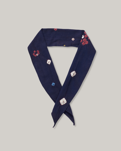 11.11 COTTON MINIATURE TIE-DYE BANDANA -  MIDNIGHT INDIGO