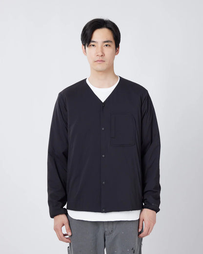 SNOW PEAK FLEXIBLE INSULATED CARDIGAN - BLACK