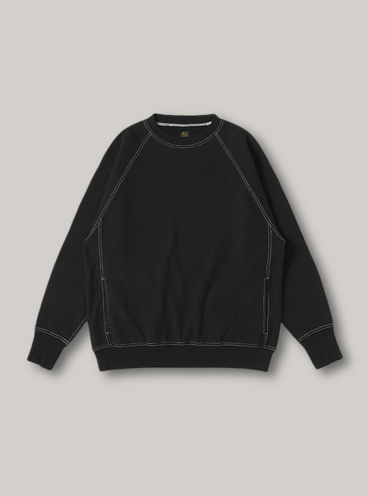 BATONER JUMBERCA URAKE CREW NECK - BLACK
