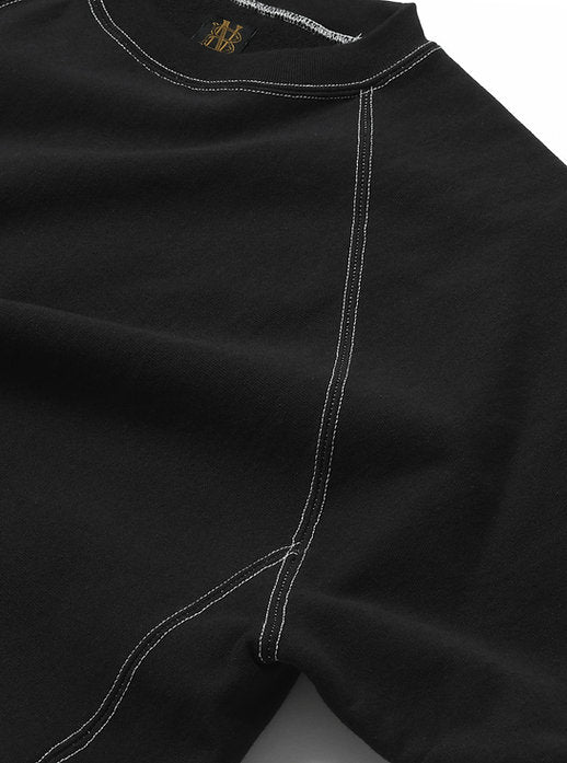 BATONER JUMBERCA URAKE CREW NECK - BLACK