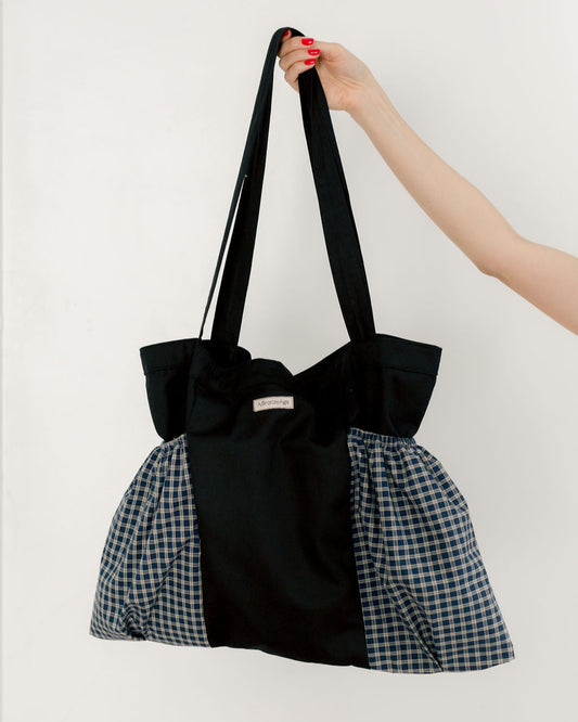 A BRONZE AGE - JUMBO TOTE BAG - CARTER PLAID