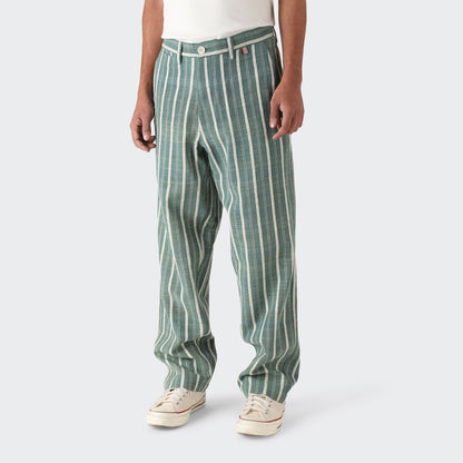 KARDO THOMAS TROUSER - GREEN/ NATURAL