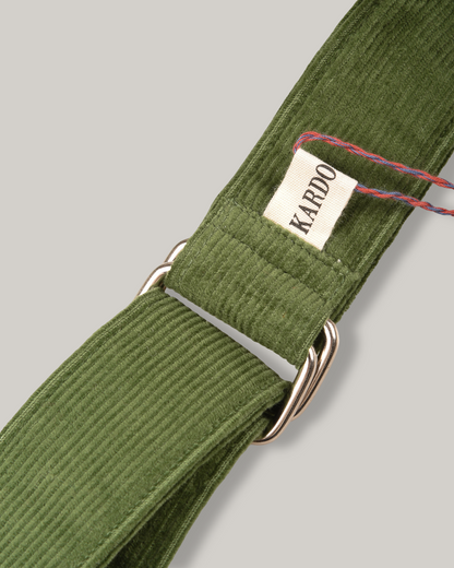 KARDO COTTON CORDUROY BELT - GREEN