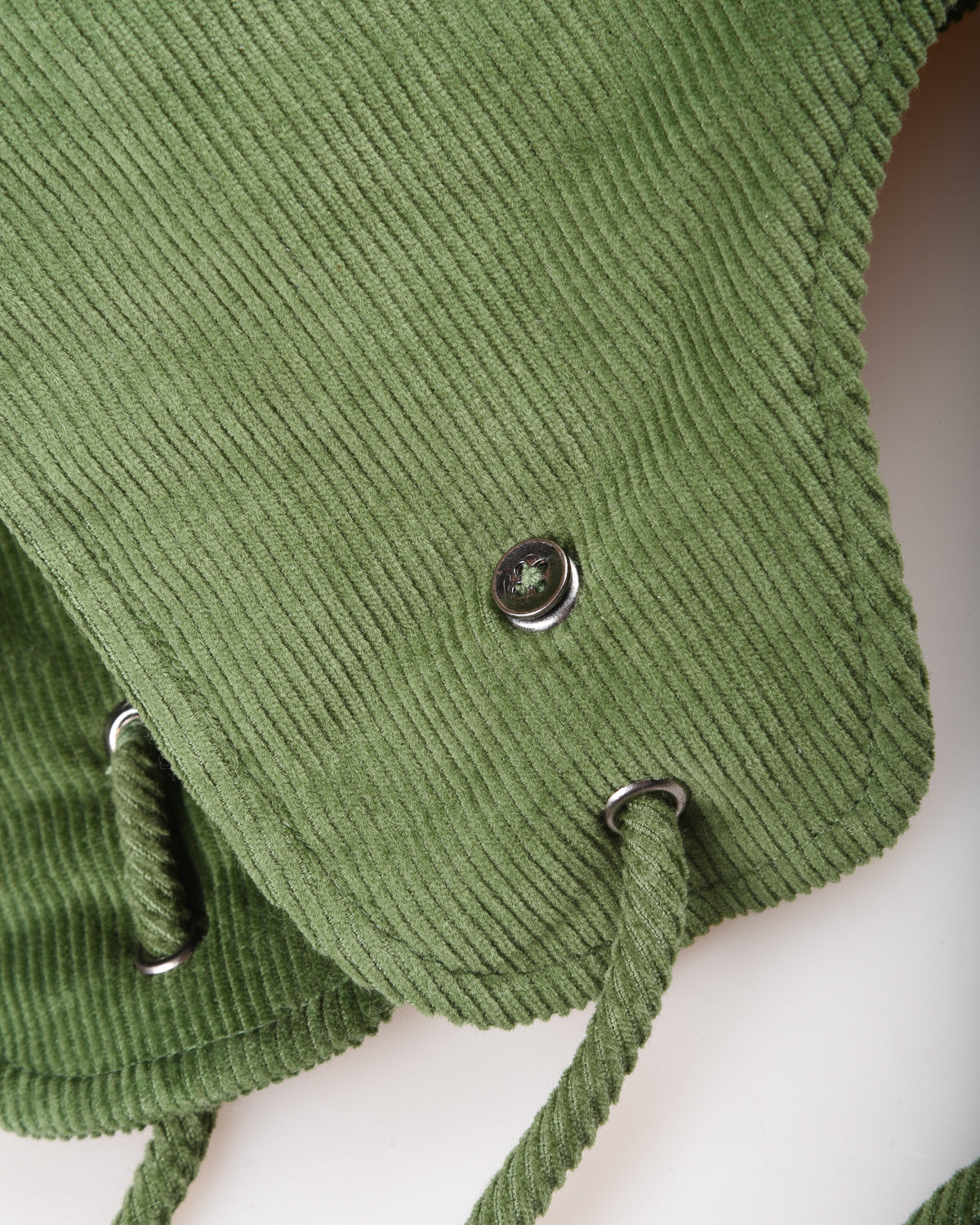 KARDO QUILTED CORDUROY FLAP CAP - GREEN