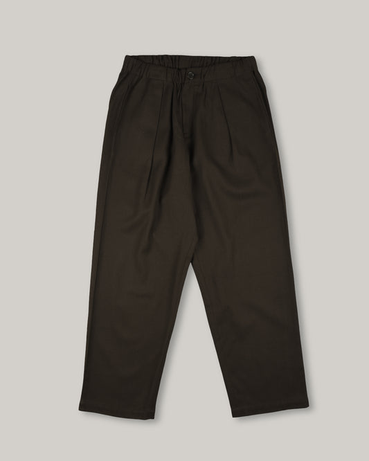 KARDO TAKA HERRINGBONE TROUSER - DARK GREEN