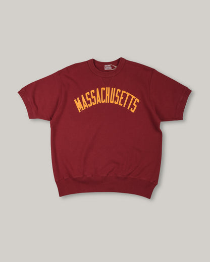 WHITESVILLE MASSACHUSETTS S/S SWEAT W/ PRINT - WINE