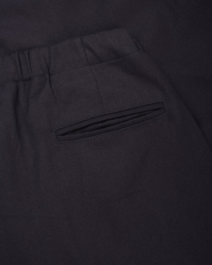 KARDO TAKA HERRINGBONE TROUSER - NAVY