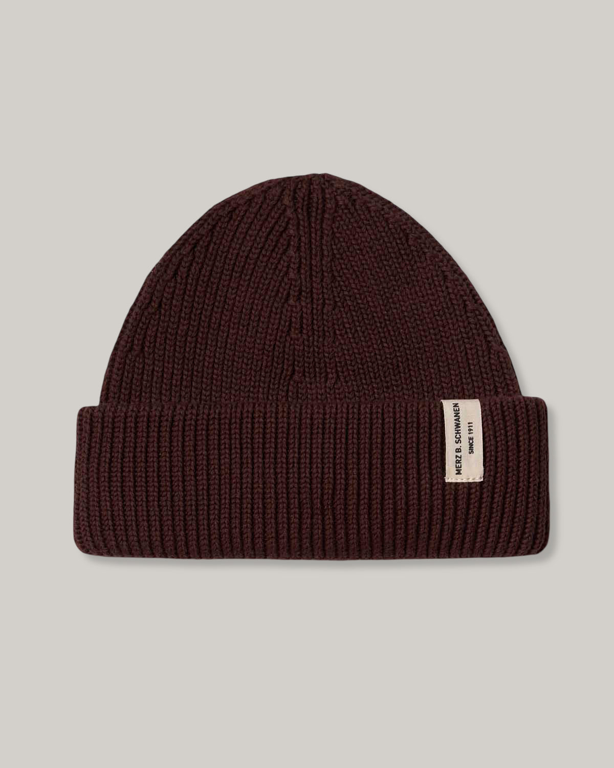 MERZ B. SCHWANEN KBN01 BEANIE - CHOCOLATE