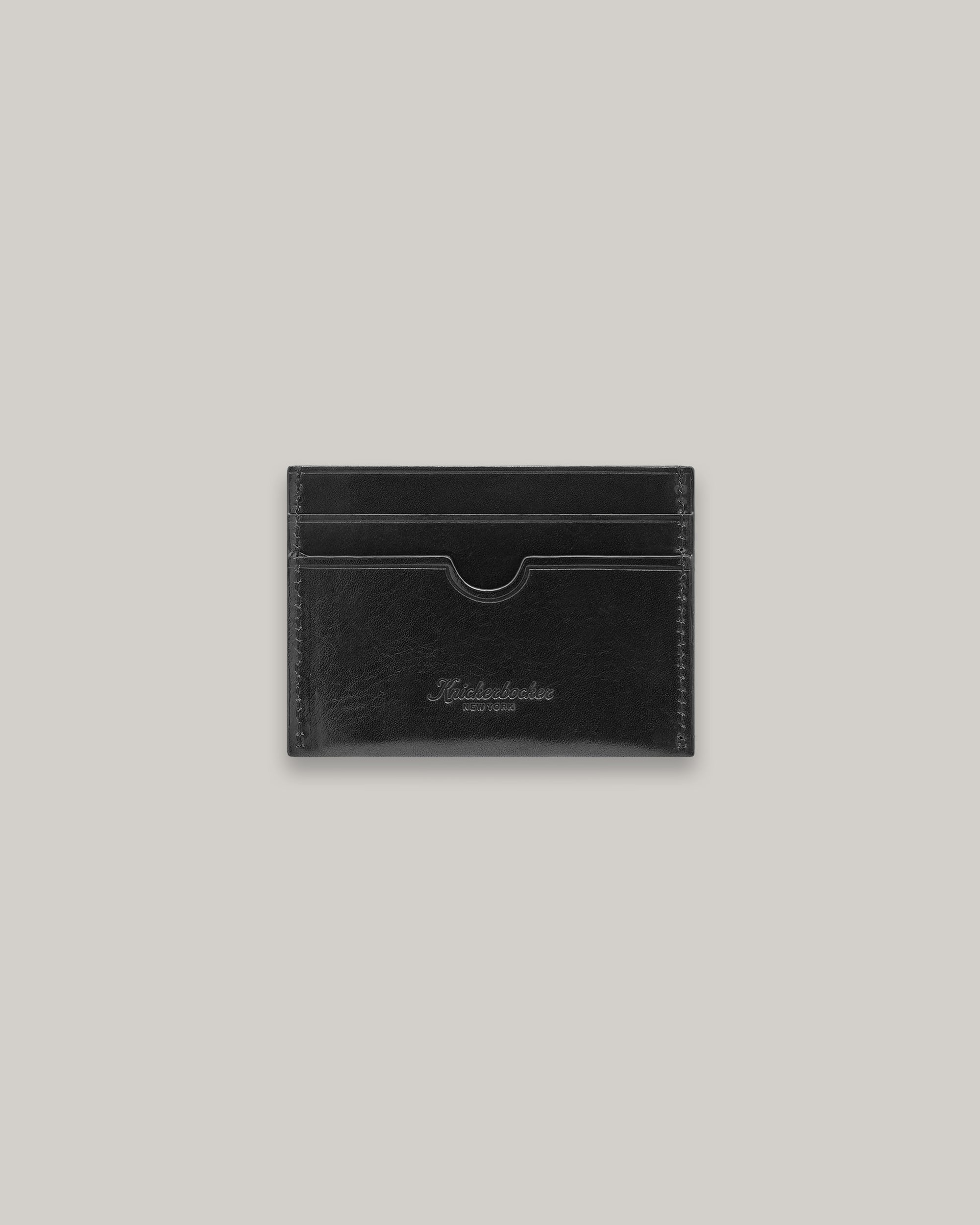 KNICKERBOCKER CARD CASE LEATHER - BLACK – PPHH Store