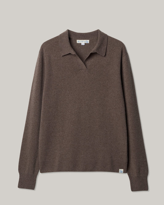 MERZ B. SCHWANEN KNIT POLO 01 - GRAIN