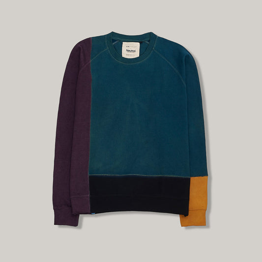 11.11 MULTICOLOUR PATCHWORK COTTON SWEATSHIRT