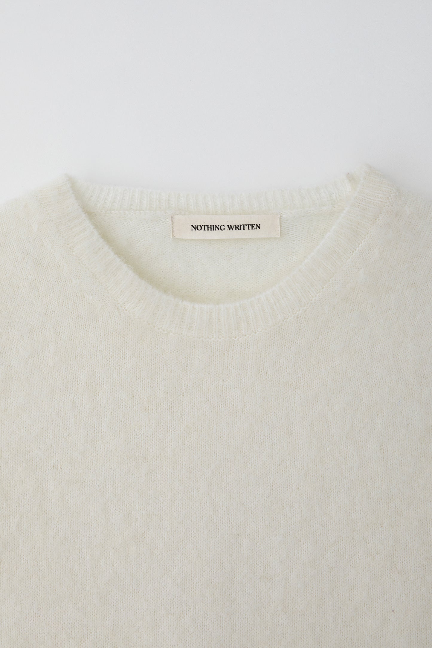 NOTHING WRITTEN KOTTE ALPACA SHORT SLEEVE KNIT - IVORY