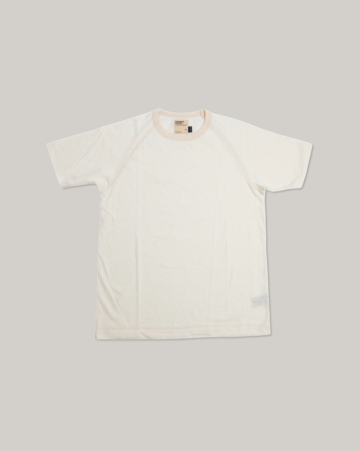 HEIMAT RAGLAN COTTON/HEMP T-SHIRT - SEASHELL
