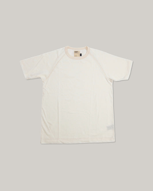 HEIMAT RAGLAN COTTON/HEMP T-SHIRT - SEASHELL