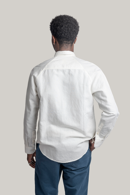 HEIMAT COTTON/ HEMP ARTIST SHIRT GD - WHITE