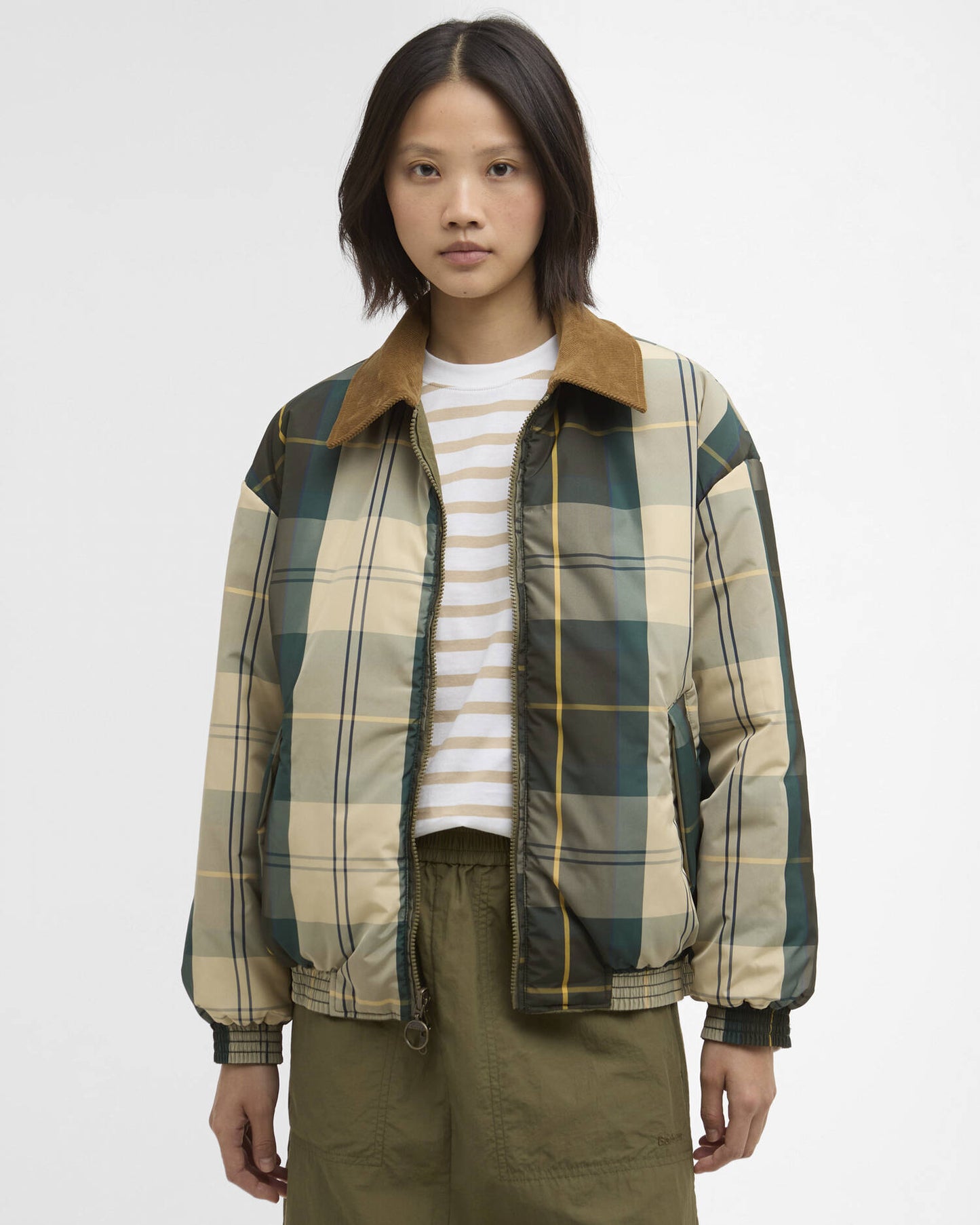 BARBOUR MAUREEN REVERSIBLE CASUAL JACKET - BURNT OLIVE