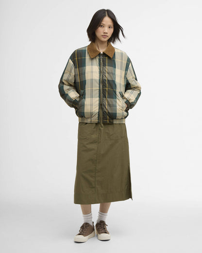 BARBOUR MAUREEN REVERSIBLE CASUAL JACKET - BURNT OLIVE