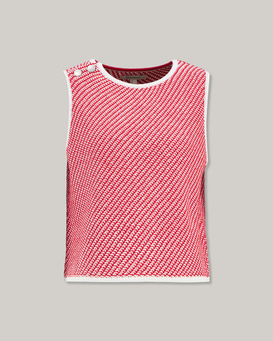 BARBOUR AMANDA KNITTED VEST - POPPY RED