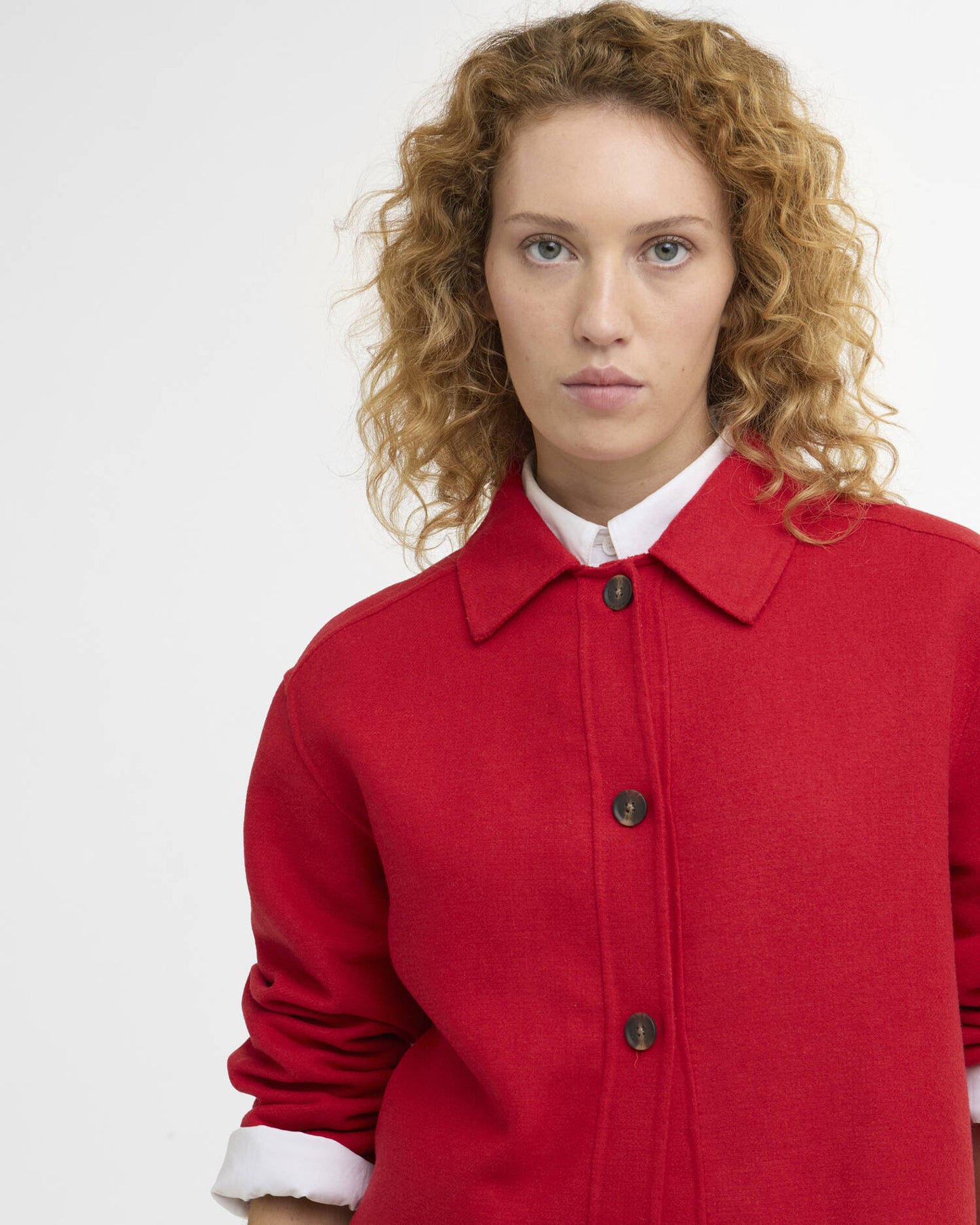 BARBOUR AMANDA OVERSHIRT - POPPY RED