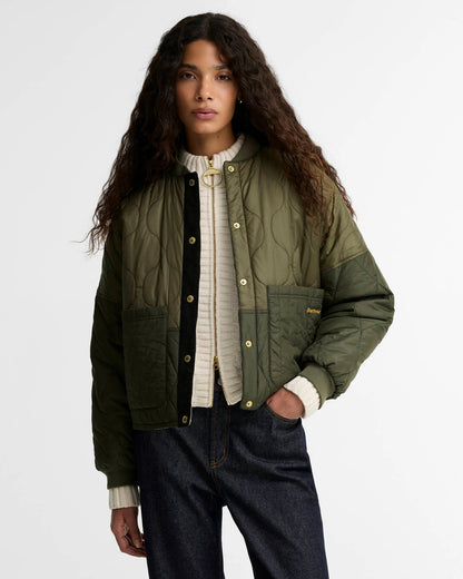 BARBOUR RAVENSHILL REVERSIBLE QUILTED JACKET - OLIVE/FERN/ANCIENT